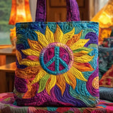 Sunny Peace Sunflower WN0901086CL Quilted Tote Bag