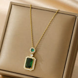 Emerald Stone Greta Necklace