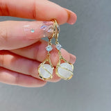 Radiant Moonstone Bead Earrings