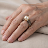Classic Gold Pearl Ring