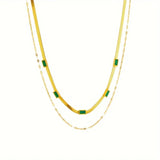 Sorella Gem Multi-Layered Vintage Gold Necklace