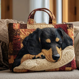 Quilted Tote Bag - Dachshund