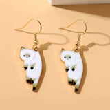 Cat-Themed Pendant Earrings