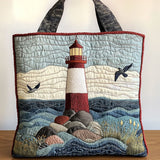 Seaside Lighthouse CW1301024CL Quilted Tote Bag