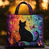 Silhouette Cat WN0701085CL Quilted Tote Bag