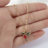 Delicate Hummingbird Pendant Necklace