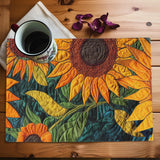 Elegant Sunflower Quilted Place Mat NCU0TL198