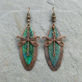 Retro Boho Dragonfly Dangle Earrings