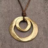 Unique Geometric Circle Pendant Necklace