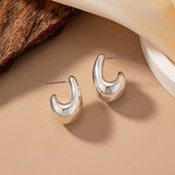 Sleek Minimalist C-Shaped Earrings