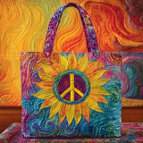 Golden Sunflower WN0901036CL Quilted Tote Bag