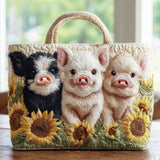 Sunflower Pig CW0801019CL Quilted Tote Bag
