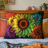 Elegant Sunflowers Quilted Bedding Pillow Case NCU0NT5787