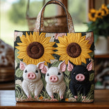 Sunny Pig Dream CW0801020CL Quilted Tote Bag