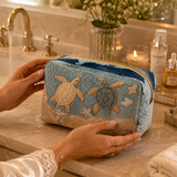 Sandy Shell Quilted Makeup Bag NCU0PT9268