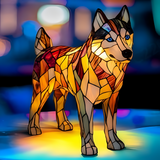 Siberian Husky Lamp