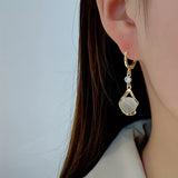 Radiant Moonstone Bead Earrings