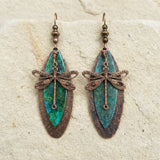 Retro Boho Dragonfly Dangle Earrings