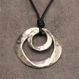 Unique Geometric Circle Pendant Necklace