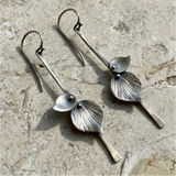 Bohemian Silver Leaf Earrings