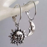 Retro Sun and Moon Earrings