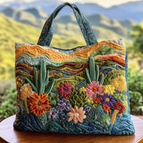 Blooming Cactus XR2310002CL Quilted Tote Bag