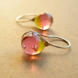 Vintage-Inspired Amber Glass Drop Earrings