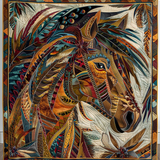 Horse Native Quilted Blanket NCU0DK143