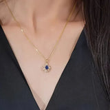 Blue and Gold Statement Necklace