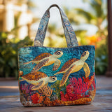 Dream Turtle WN2209021CL Quilted Tote Bag