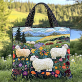 Meadow Sheep WN0801052CL Quilted Tote Bag