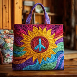 Happy Heart Sunflower WN0901037CL Quilted Tote Bag