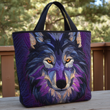 Mosaic Wolf XR0601018CL Quilted Tote Bag