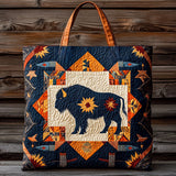Flameveil Bison WN0901024CL Quilted Tote Bag