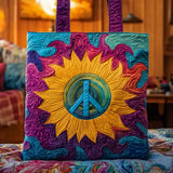 Hippie Sunflower WN0901043CL Quilted Tote Bag