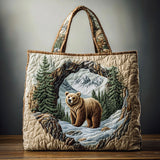 Bear Charm CW1001001CL Quilted Tote Bag