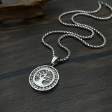 Luxurious Golden Tones Life Tree Necklace Adorned with Zirconia