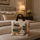 Quilted Tote Bag - Coffee Chapter