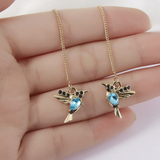 Delicate Hummingbird Pendant Necklace