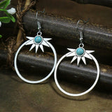 Retro Turquoise Stone Earrings