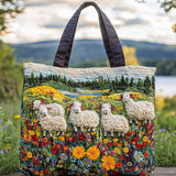 Hillside Sheep WN0801044CL Quilted Tote Bag