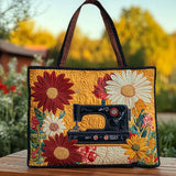 Bright Bloom Sewing Machine WN2110006CL Quilted Tote Bag