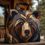 Fabric Bear XR0601015CL Quilted Tote Bag