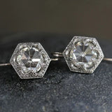 White Circular Glass Earrings