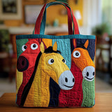 Happy Hooves CP0701043CL Quilted Tote Bag
