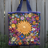 Sun Wildflowers XR0601006CL Quilted Tote Bag