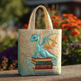 Dragon Book CW0110004CL Quilted Tote Bag