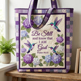 Be Still Hummingbird XR1604022CL Quilted Tote Bag