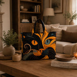 Quilted Tote Bag - Mystic Cat