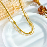 Sorella Gem Multi-Layered Vintage Gold Necklace